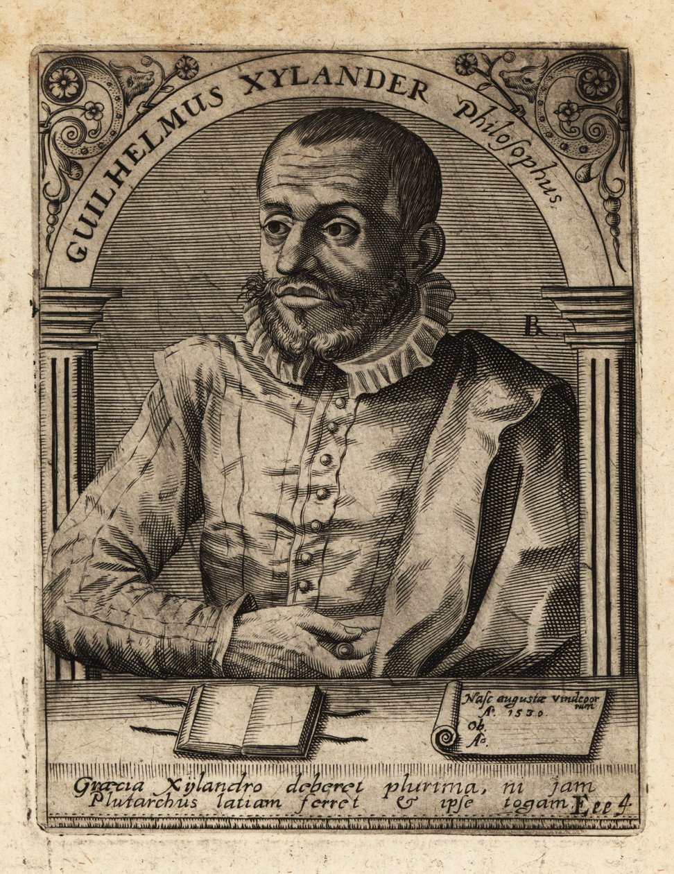 Wilhelm Xylander , tysk klassisk lærd. av Theodore de Bry