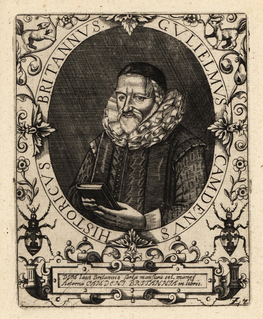 William Camden , engelsk antikvar. av Theodore de Bry