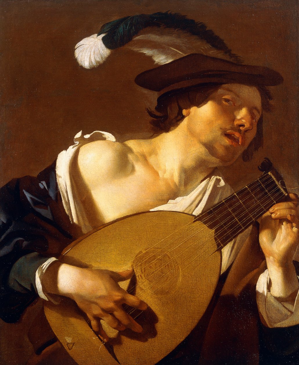 En lutspiller, 1621-22 av Theodore van Baburen