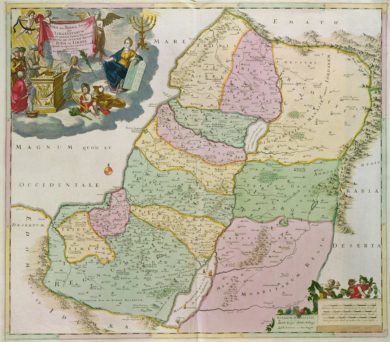 Kart over Det hellige land av Theodorus Danckerts