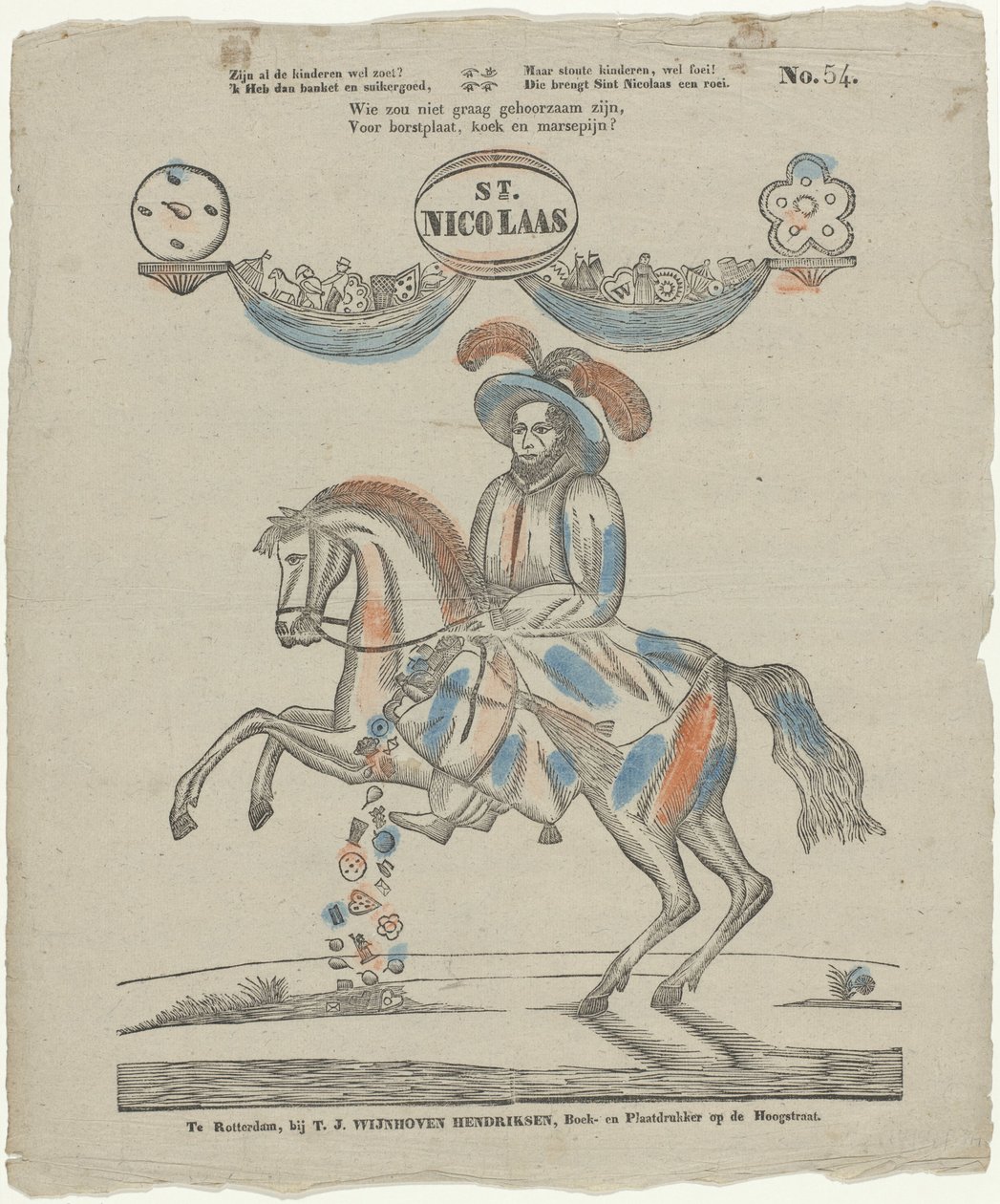 St. / Nicolaas (tittel på objekt) av Theodorus Johannes Wijnhoven Hendriksen