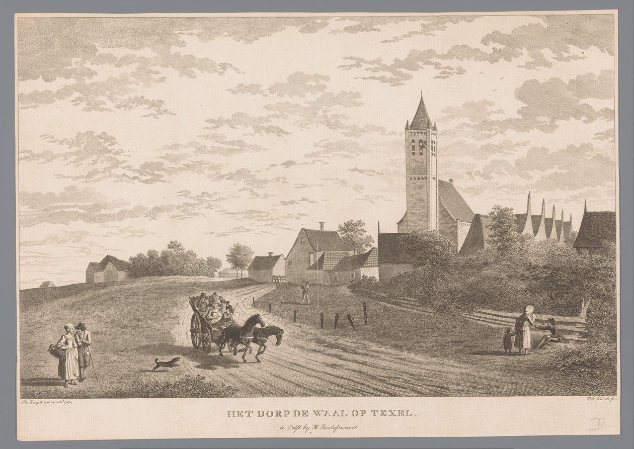 Utsikt over landsbyen De Waal på Texel Landsbyen De Waal på Texel (tittel på objekt) av Theodorus de Roode