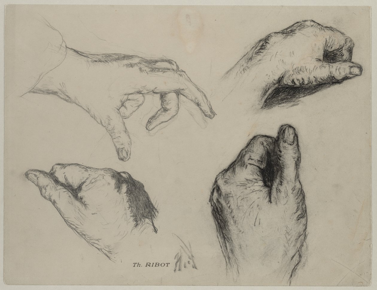 Study of Hands (recto) av Theodule Ribot