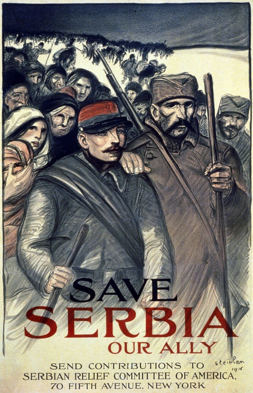 Redd Serbia, vår allierte, 1916 (se også 699044) av Théophile Alexandre Steinlen