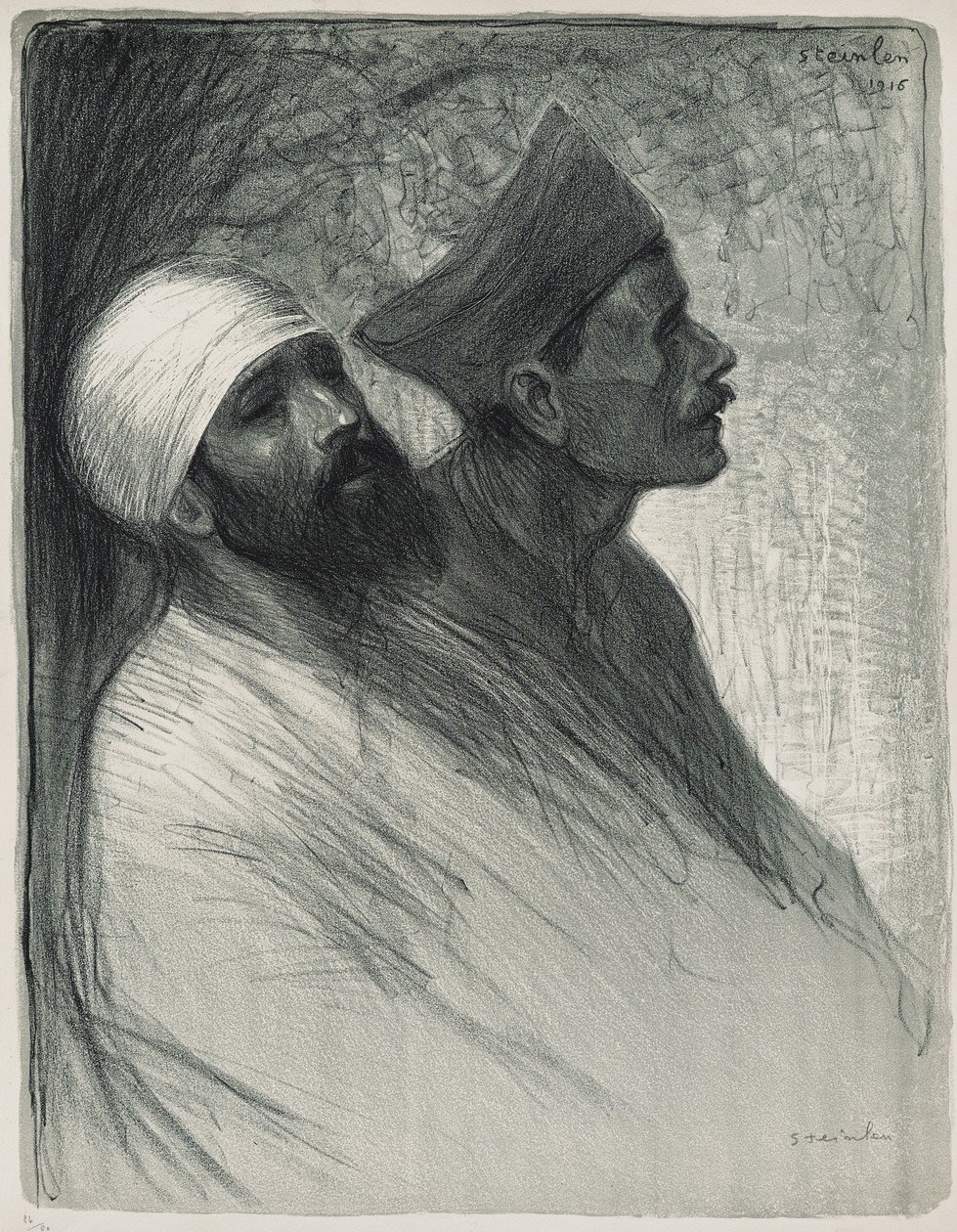 Uten tittel, 1916 (overføringslitografi på vevd papir) av Théophile Alexandre Steinlen