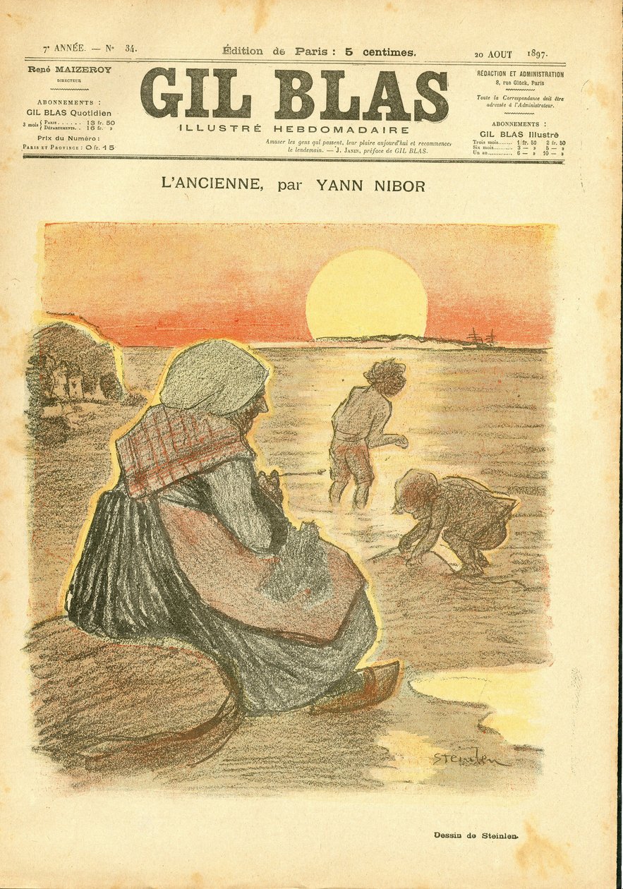 Cover av "" Gil Blas"" av Théophile Alexandre Steinlen