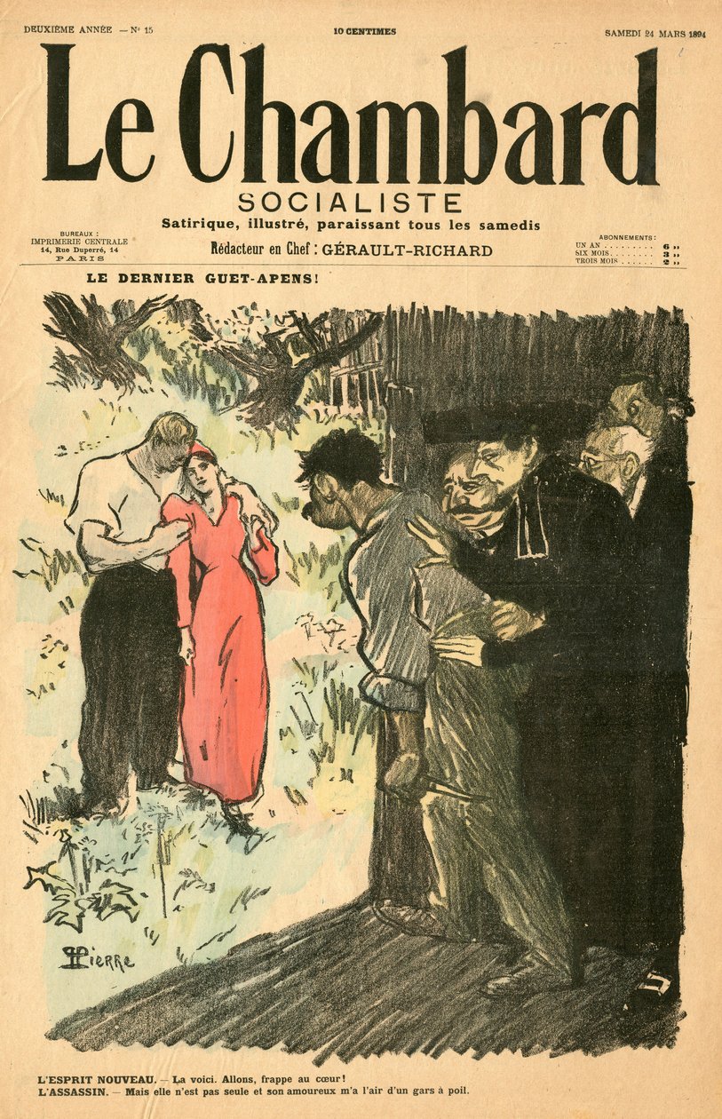 Cover av "" The socialist Chambard "", Satirical in Colors av Théophile Alexandre Steinlen
