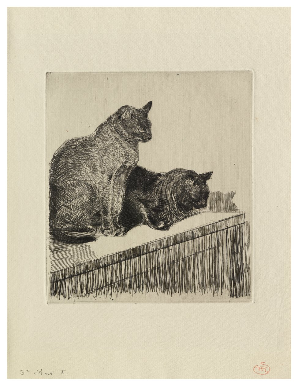To katter på et møbel av Théophile Alexandre Steinlen