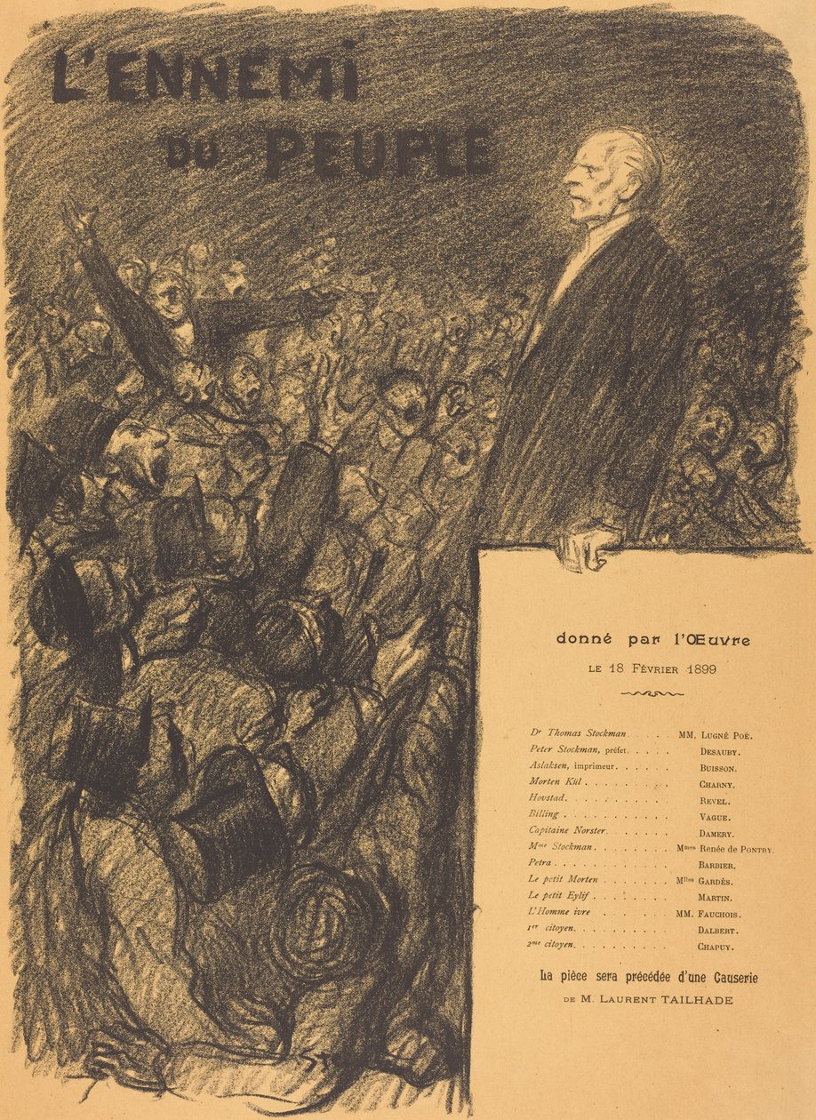 Folkefienden av Théophile Alexandre Steinlen