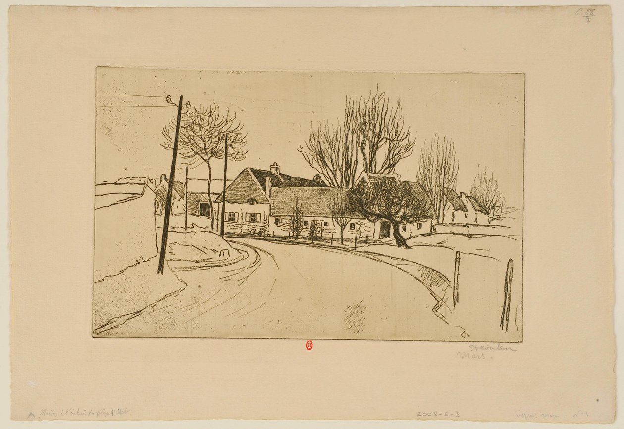 Huset ved inngangen til landsbyen av Théophile Alexandre Steinlen