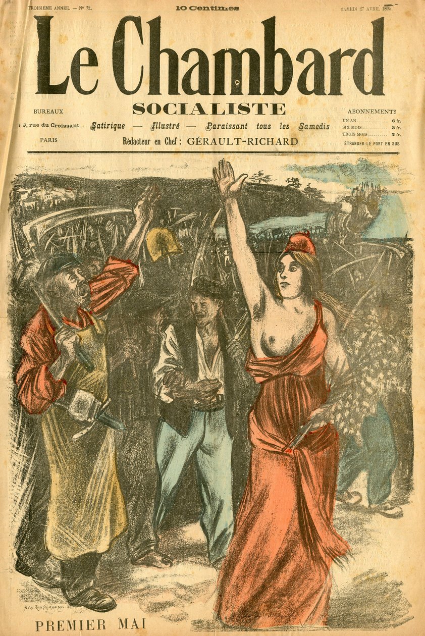 Den sosialistiske Chambard, nummer 72, Satirical in Colors av Théophile Alexandre Steinlen