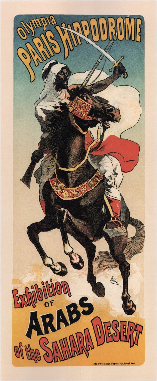 Olympia Paris Hippodrome: Utstilling av arabere av Théophile Alexandre Steinlen