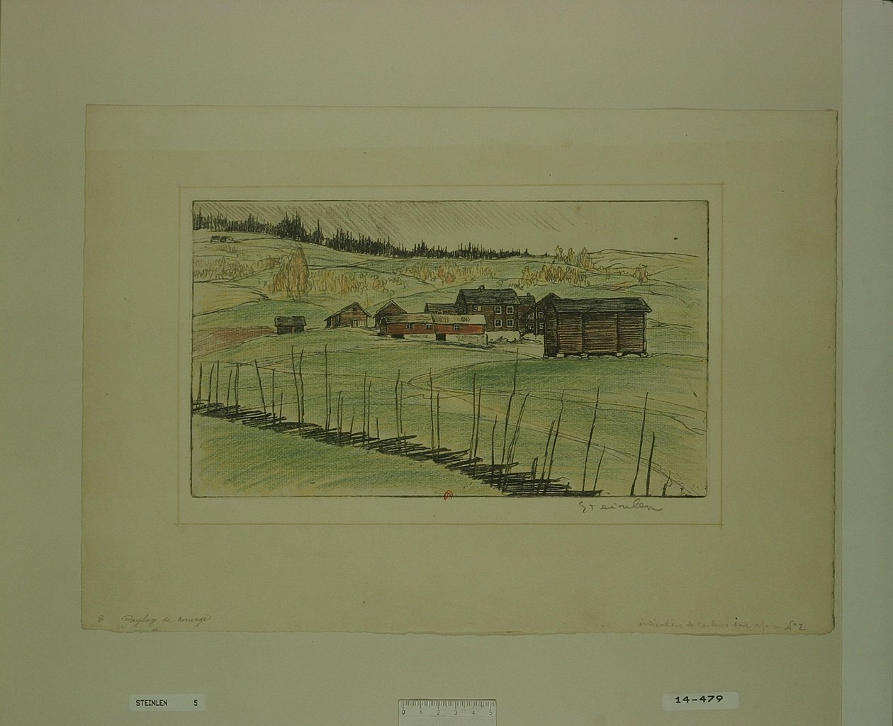 Norsk landskap av Théophile Alexandre Steinlen