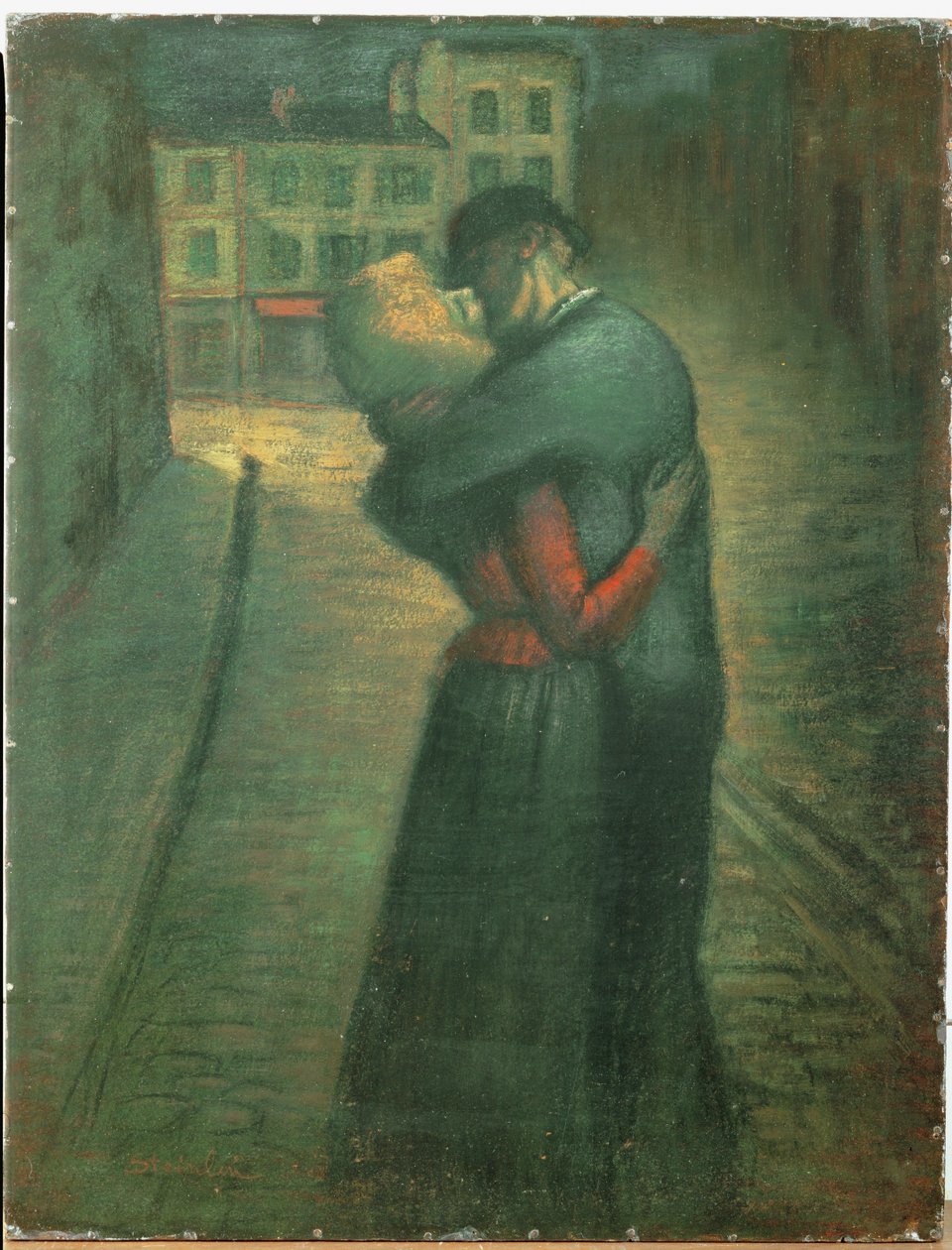 Kveldsmøte (olje på lerret) av Theophile Alexandre Steinlen