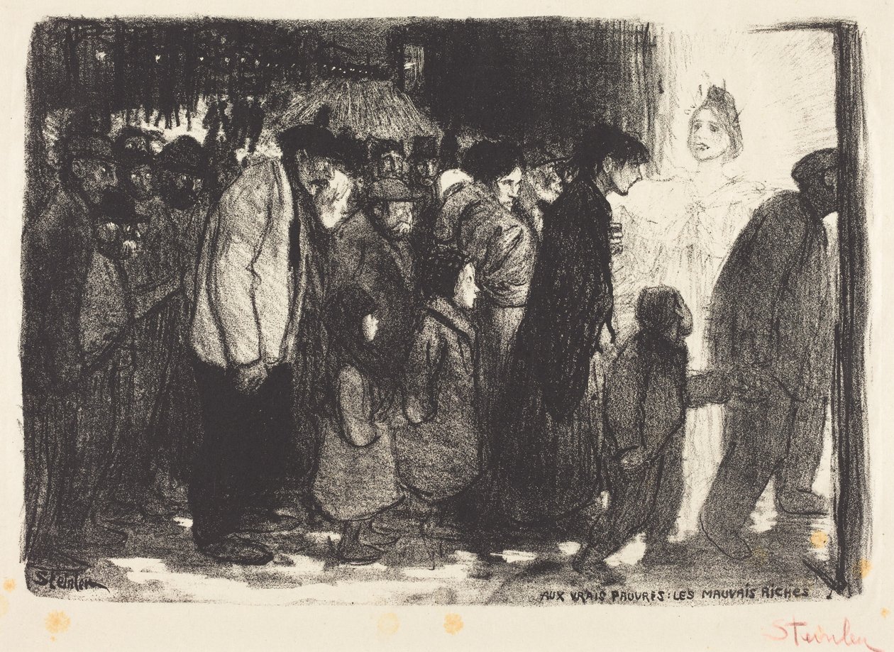 Til de sanne fattige: de onde rike av Théophile Alexandre Steinlen