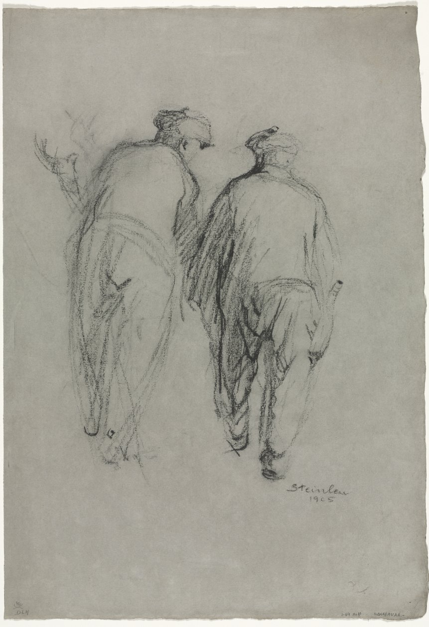 To menn som arbeider, bakfra av Théophile Alexandre Steinlen
