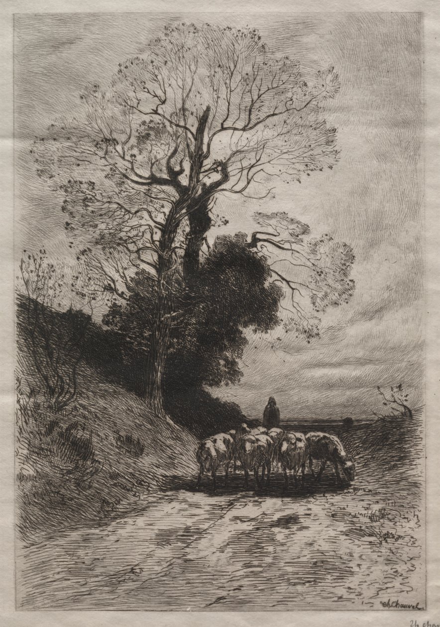 Retur av flokken av Theophile Narcisse Chauvel