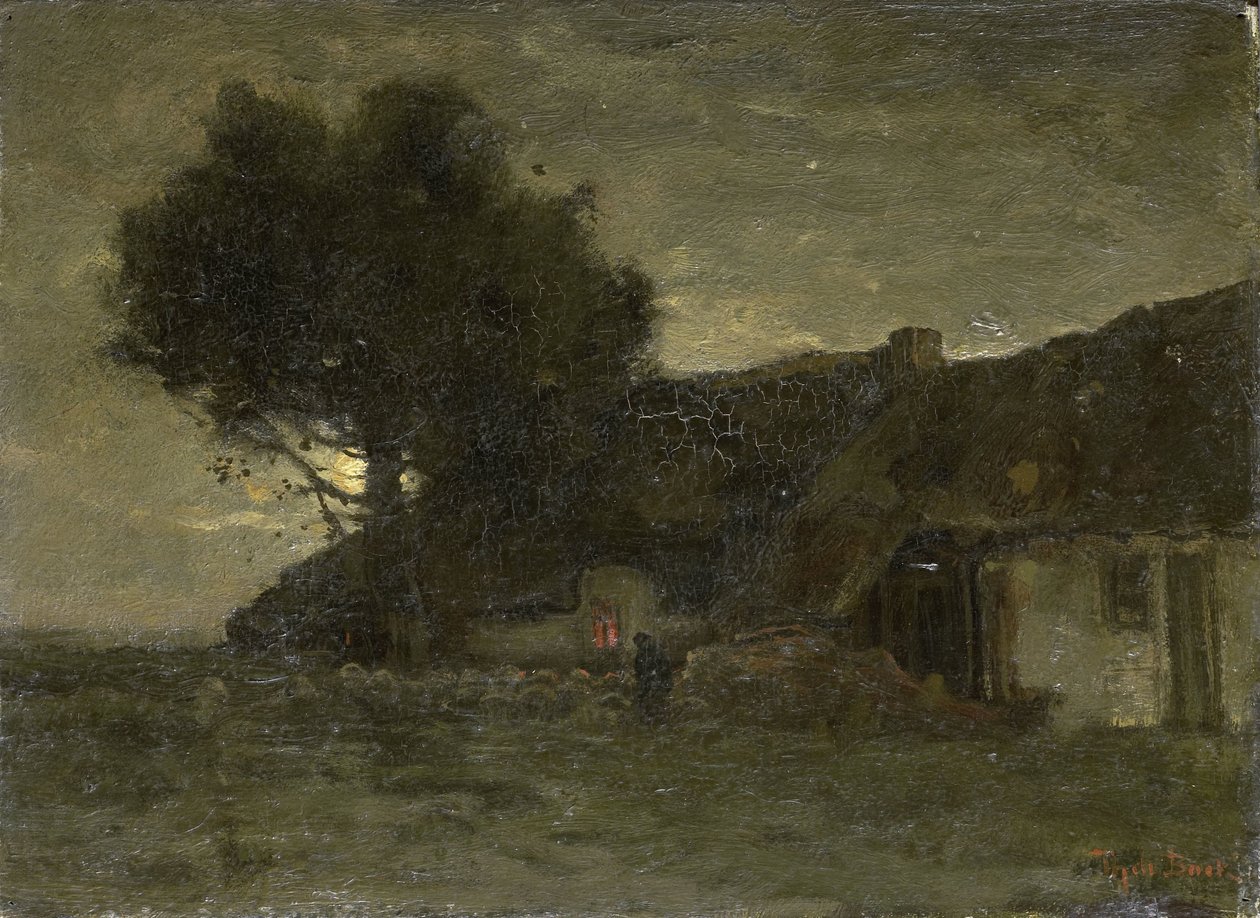 En sauefjøs om natten av Theophile de Bock
