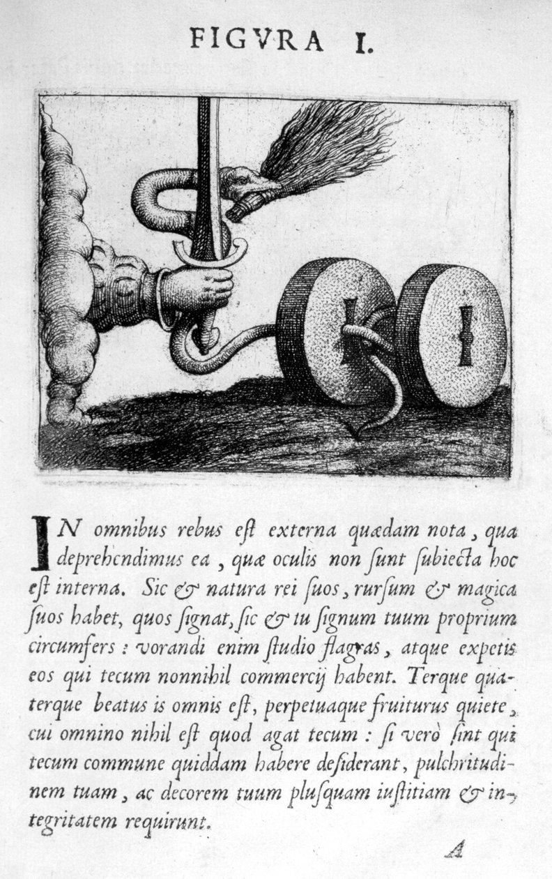 Profetifigur I fra Prognosticatio eimii Doctoris Paracelsi, 1536 av Theophrastus Bombastus von Hohenheim Paracelsus