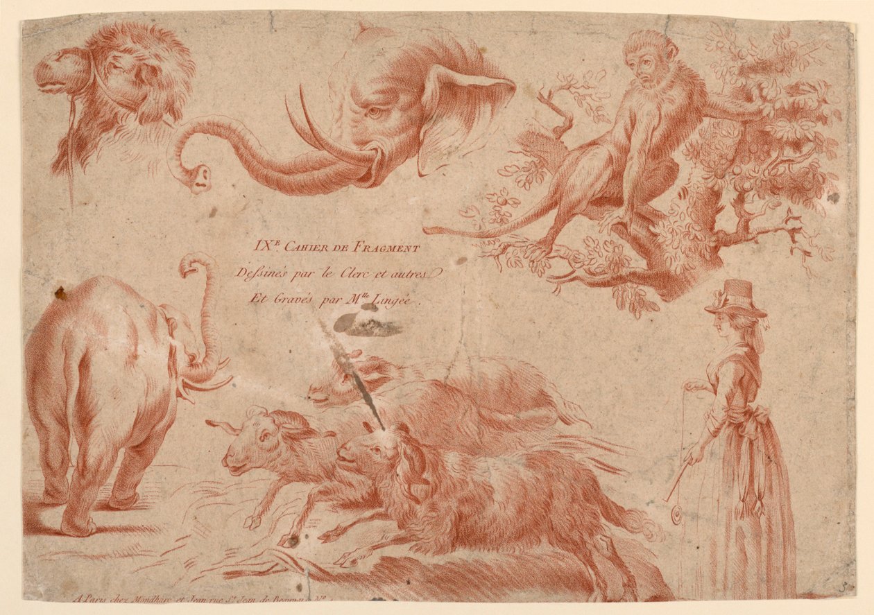 Tittelside, fra "IXe Cahier de Fragment" av Therèse Éléonore Lingée