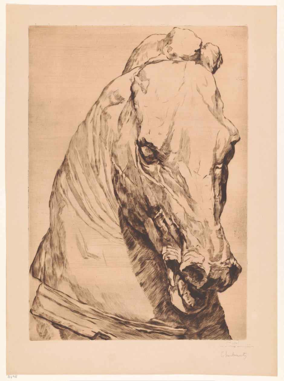 Enhjørninghode fra en antikk statue av Thiebautz (signed by artist)