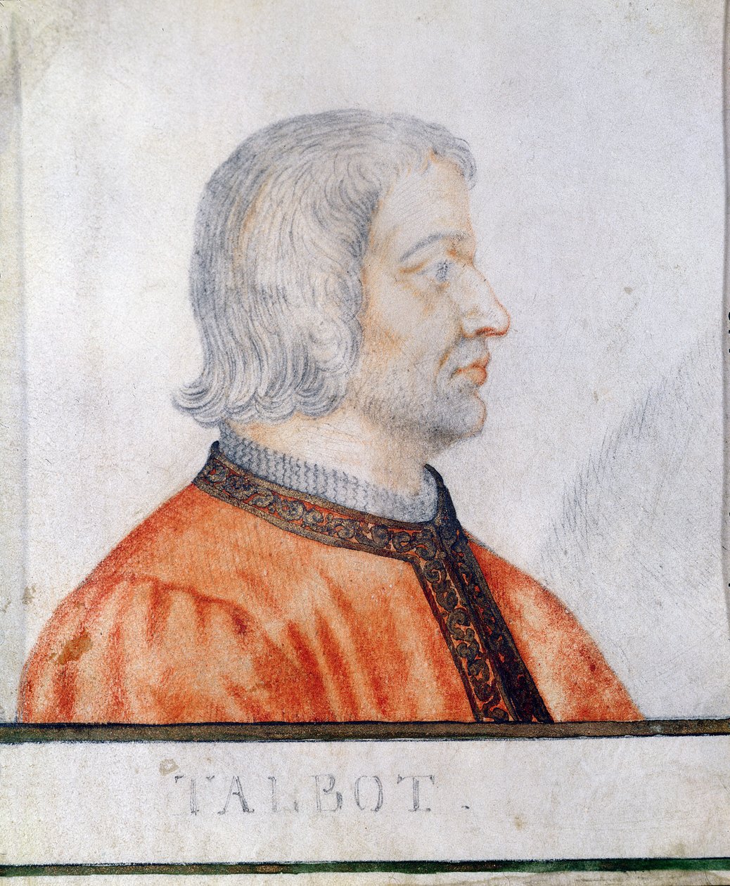 John Talbot (1388-1453) 1. jarl av Shrewsbury (wc på papir) av Thierry Bellange