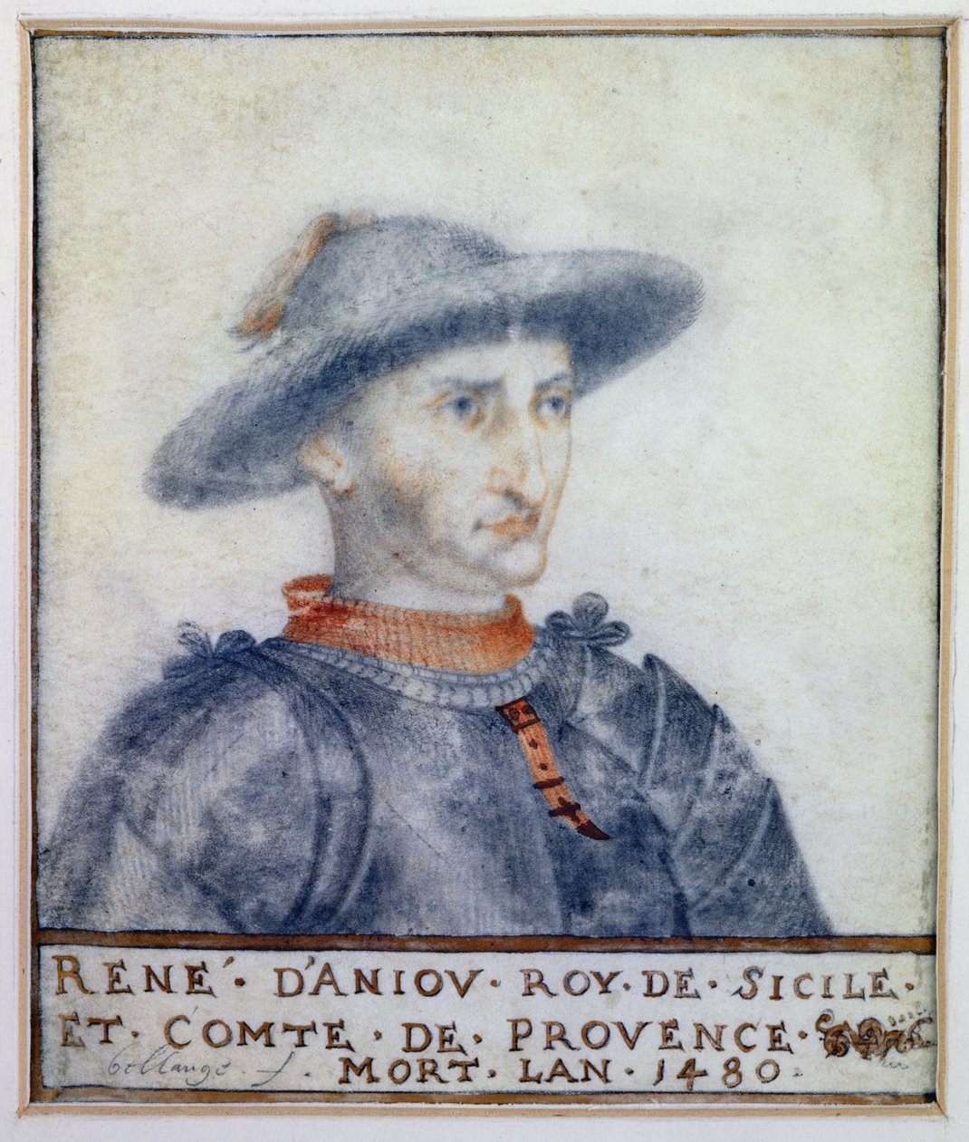 Portrett av Rene I (1409-80) hertug av Anjou av Thierry Bellange