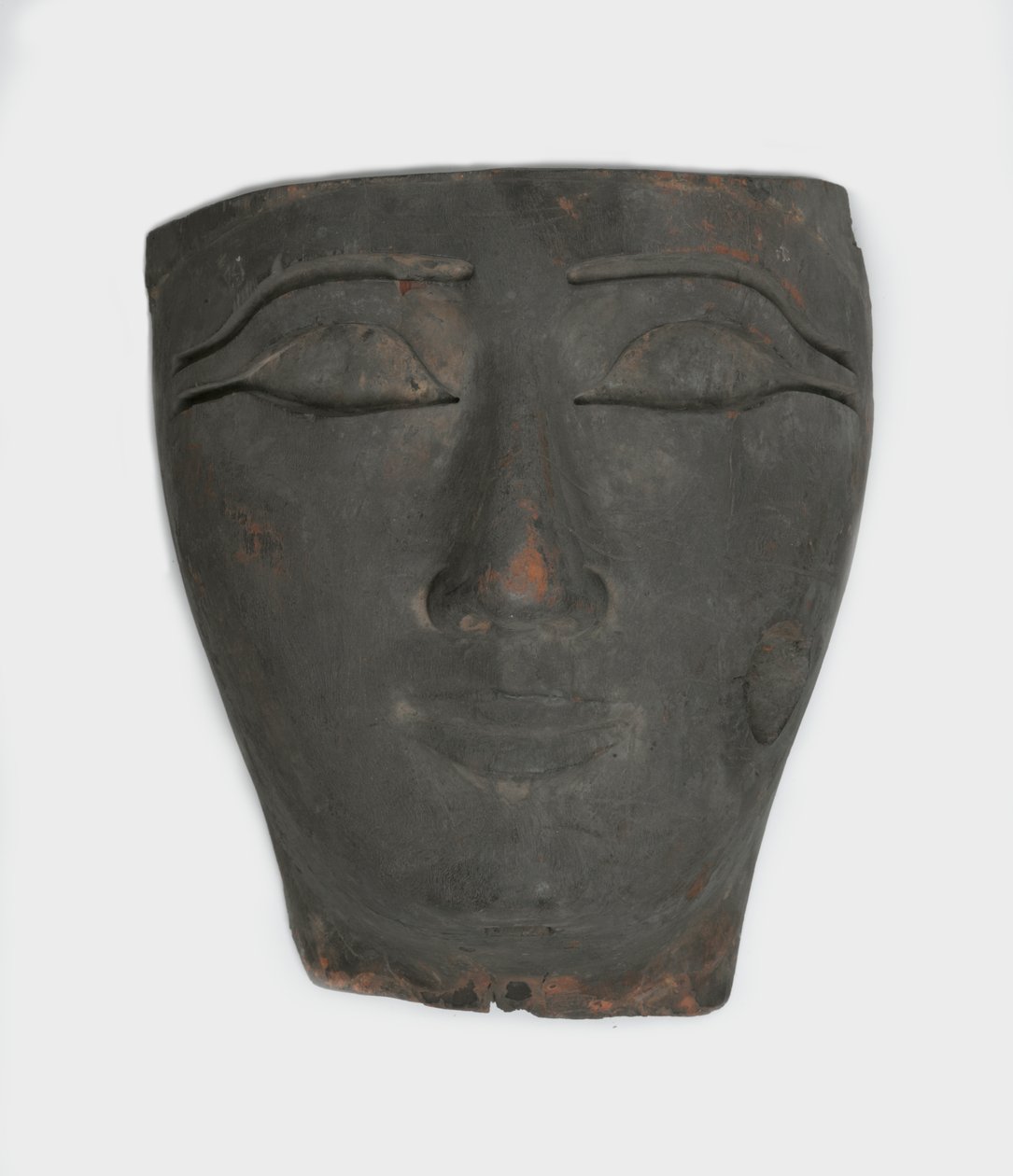 Ansikt fra en antropoid kiste (tre) av Third Intermediate Period Egyptian