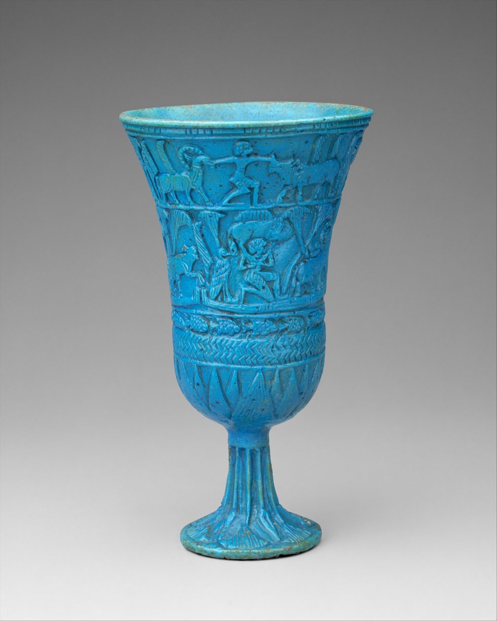 Lotiform kalk, ca. 945–664 f.Kr. (fajanse) av Third Intermediate Period Egyptian