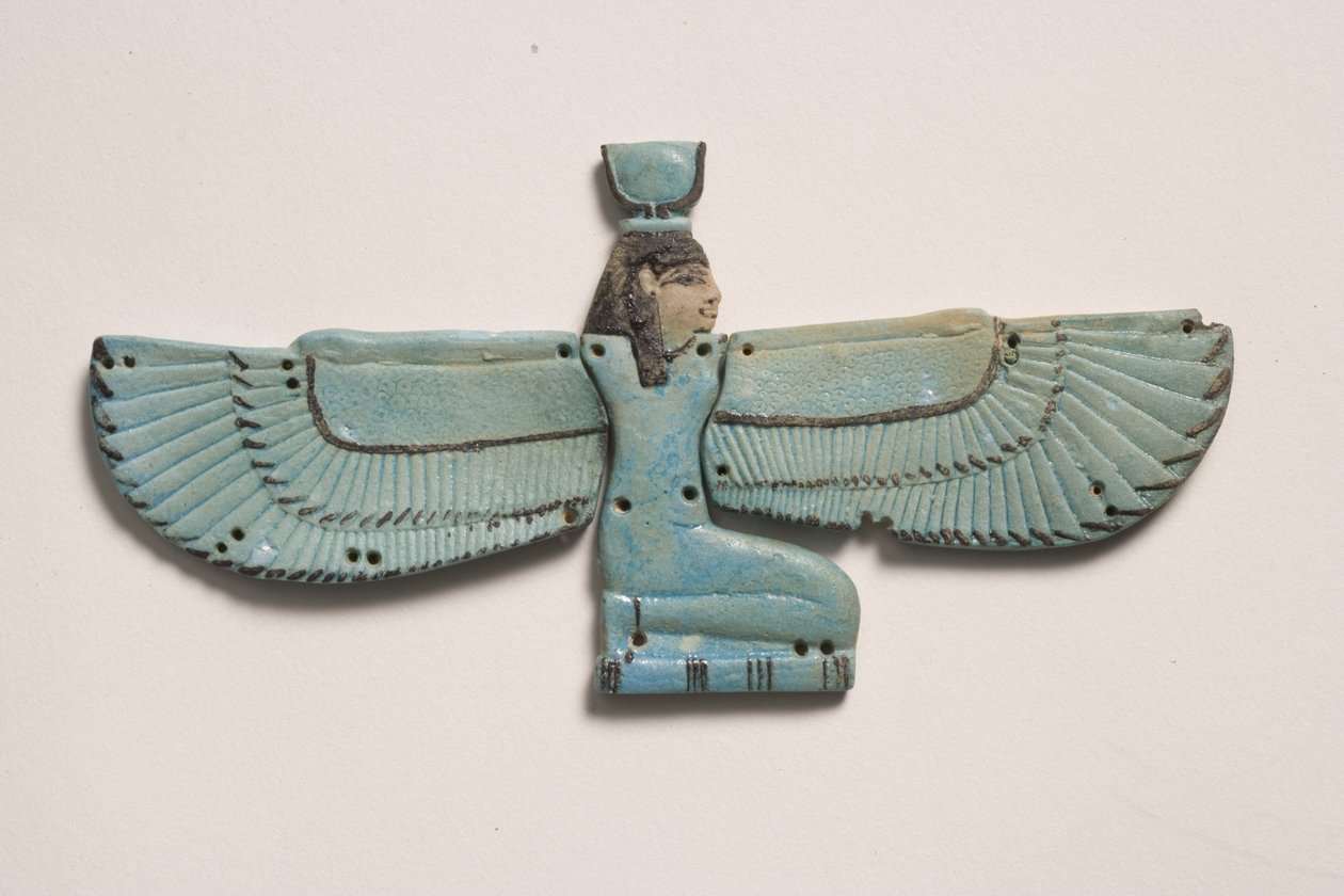 Pectoral av den bevingede gudinnen Isis (fajanse) av Third Intermediate Period Egyptian