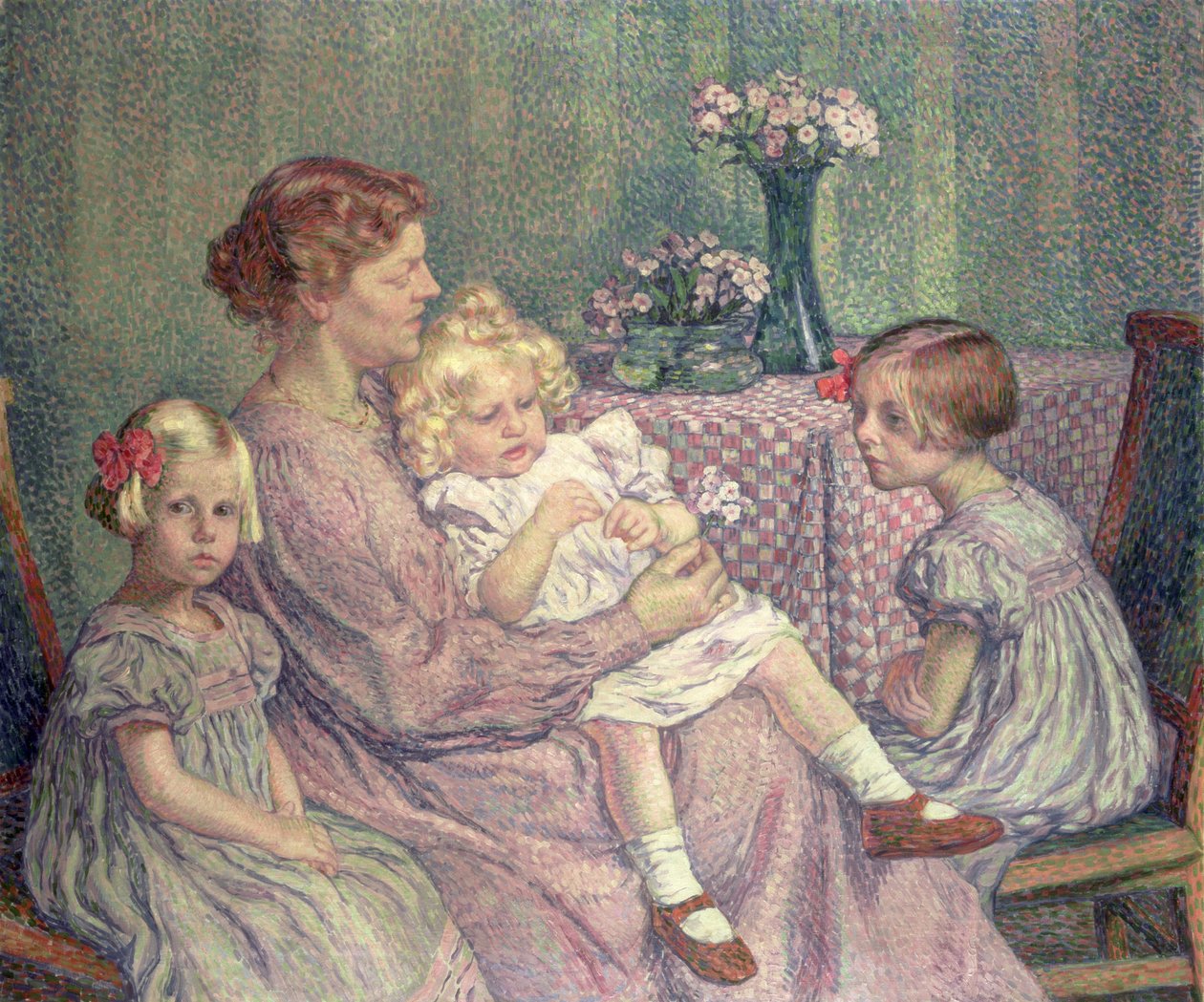 Madame van de Velde og hennes barn, 1903 av Théo van Rysselberghe