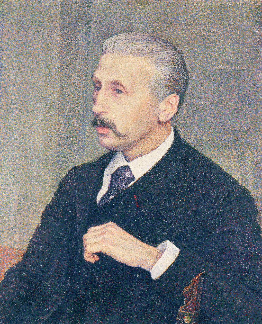Portrett av Auguste Descamps, malerens onkel av Théo van Rysselberghe