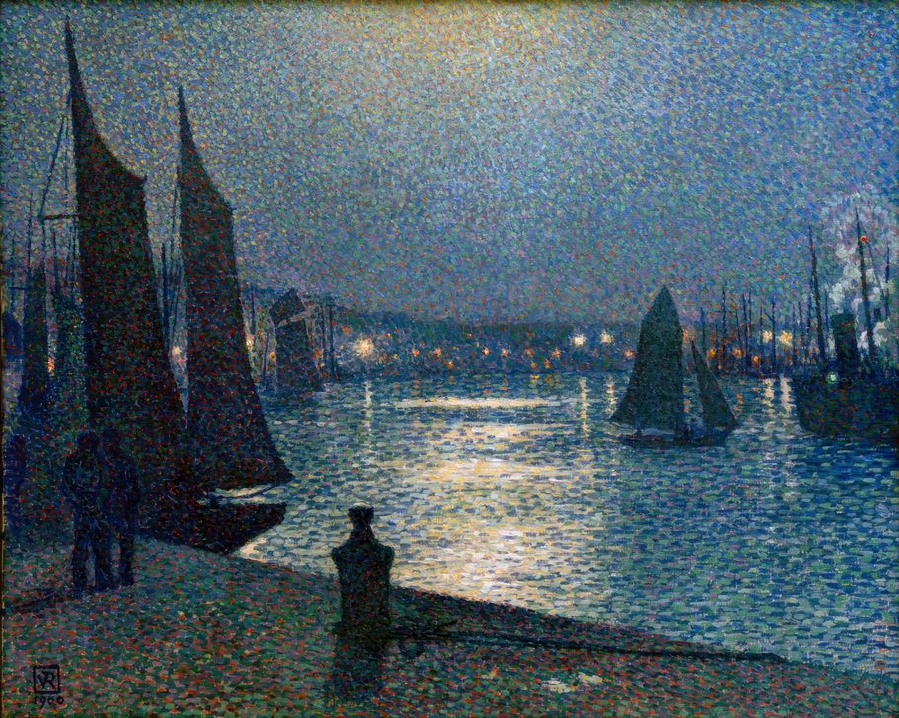 Th. v. Rysselberghe, Mondnacht i Boulogne av Théo van Rysselberghe