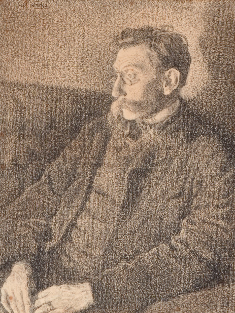Portrett av Emile Verhaeren, 1892 av Théo van Rysselberghe