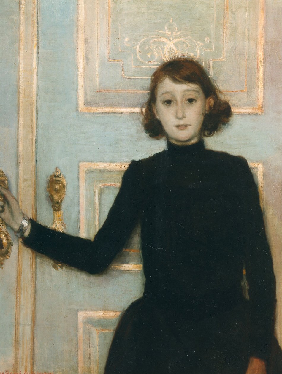 Portrett av Marguerite van Mons, 1886. av Théo van Rysselberghe