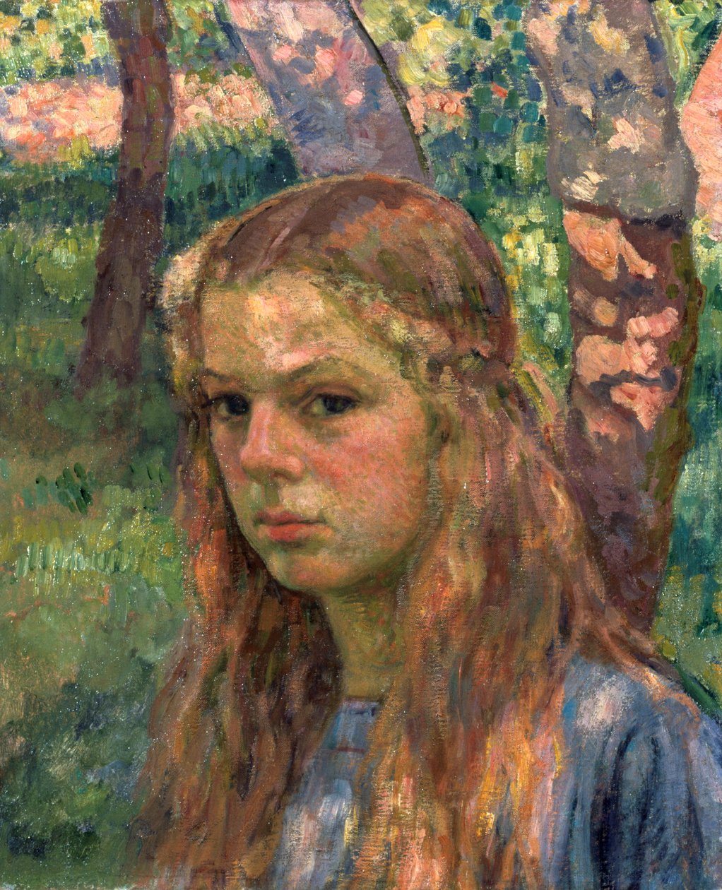 Portrett av en jente, 1900-tallet. av Théo van Rysselberghe