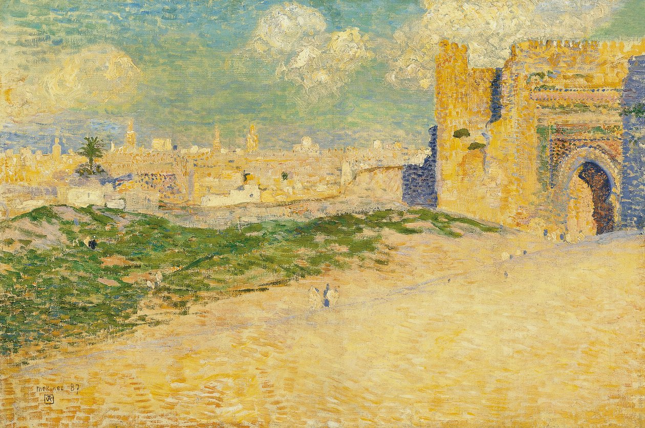 Mansur-porten i Meknes, Marokko av Théo van Rysselberghe