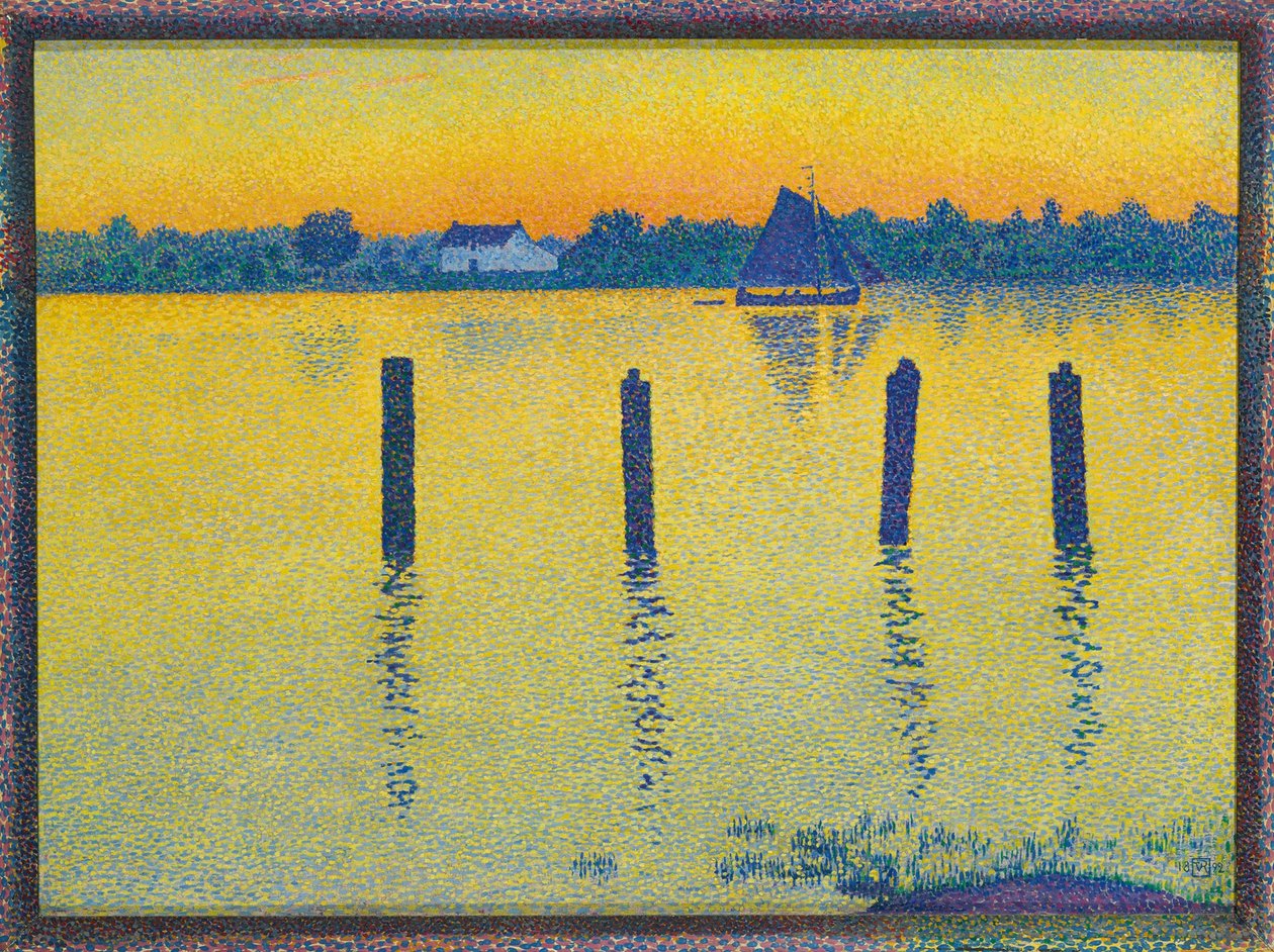 Seilbåt på elven Schelde Seilbåt på elven Schelde, 1892. av Théo van Rysselberghe