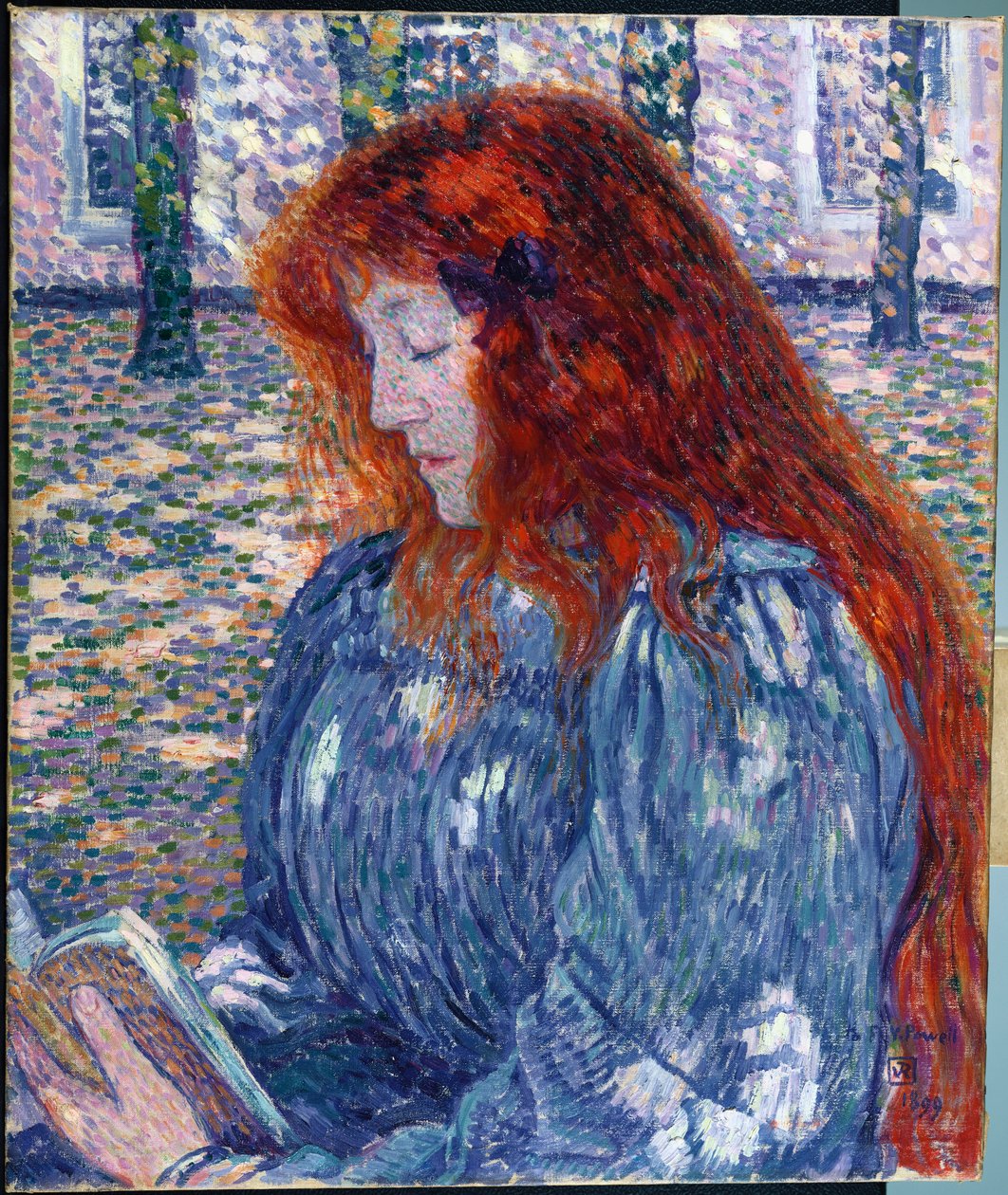 Kvinne leser, 1899 av Théo van Rysselberghe