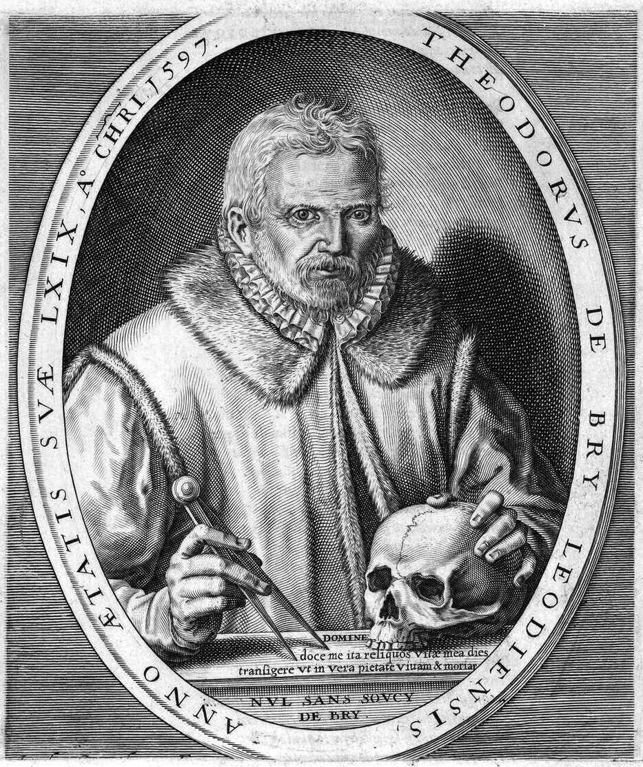 Portrett av Theodor av Bry av Theodore de Bry