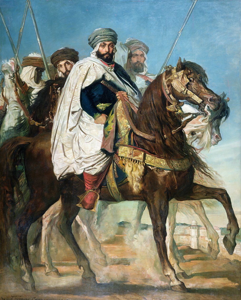 Ali Ben Ahmed, den siste kalifen av Konstantin, med sitt følge utenfor Konstantin, 1845 av Théodore Chassériau