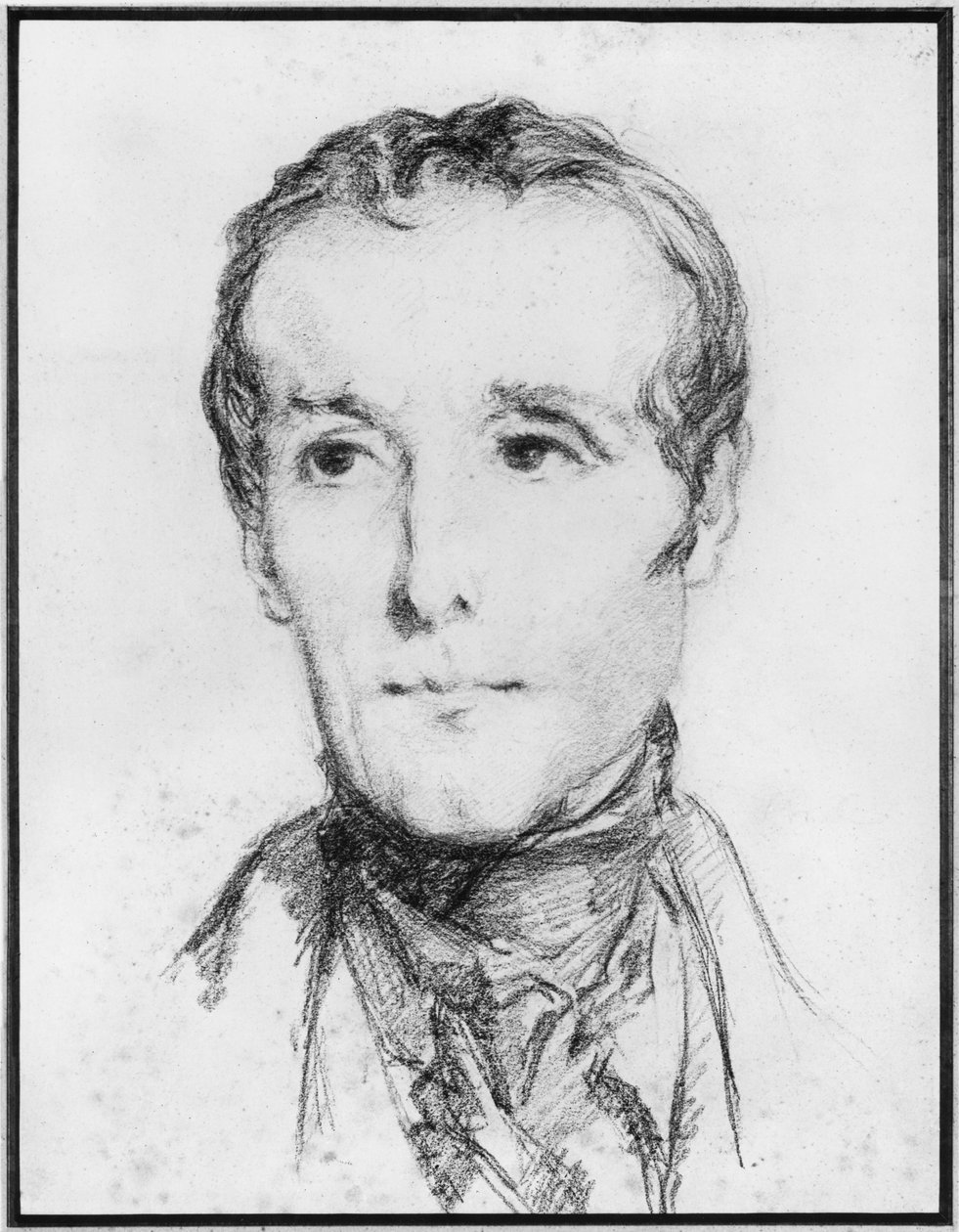 Portrett av Alphonse de Lamartine, ca. 1848 av Théodore Chassériau