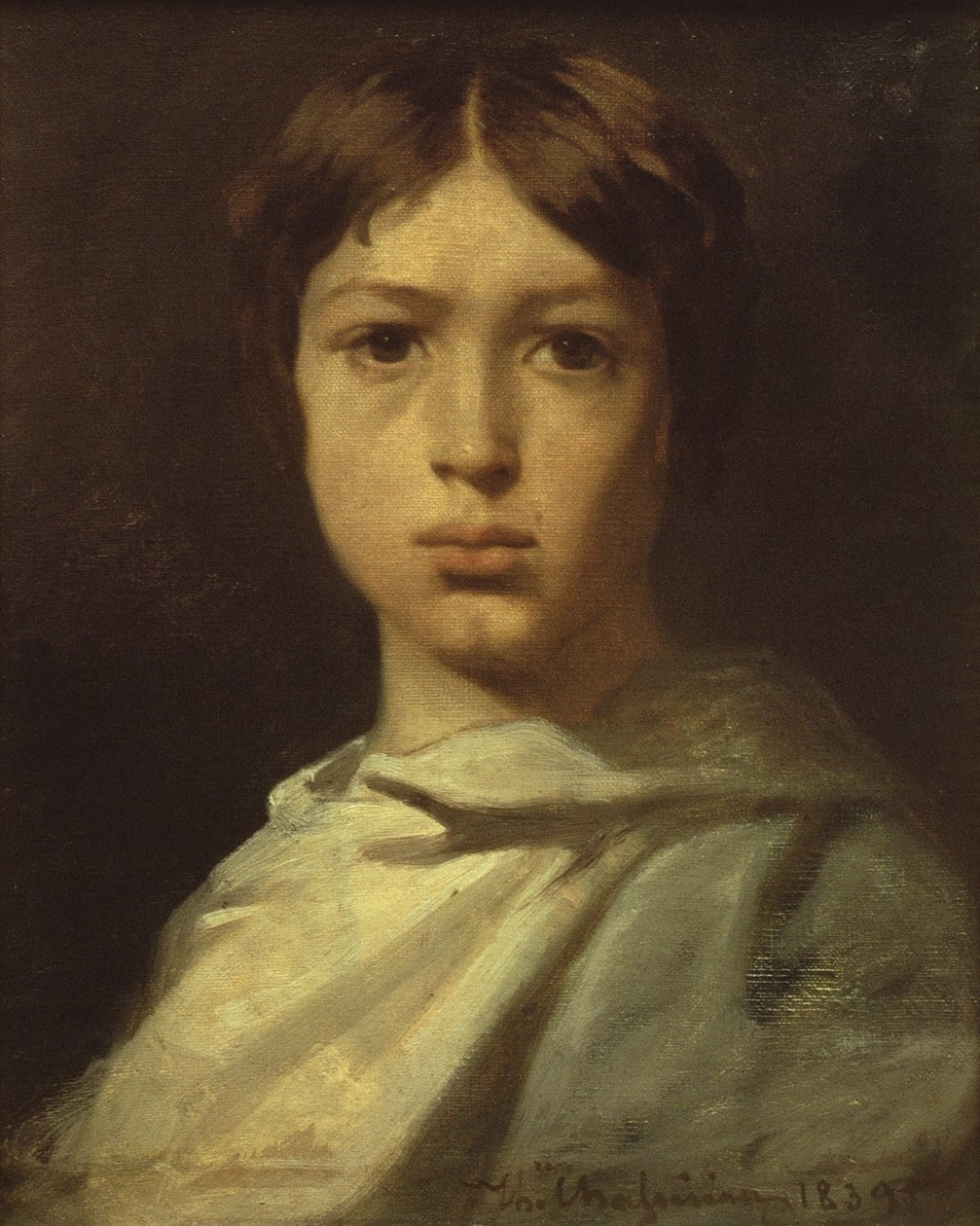Portrett av en ung gutt, eller The Artists Color Grinder, 1839 av Théodore Chassériau