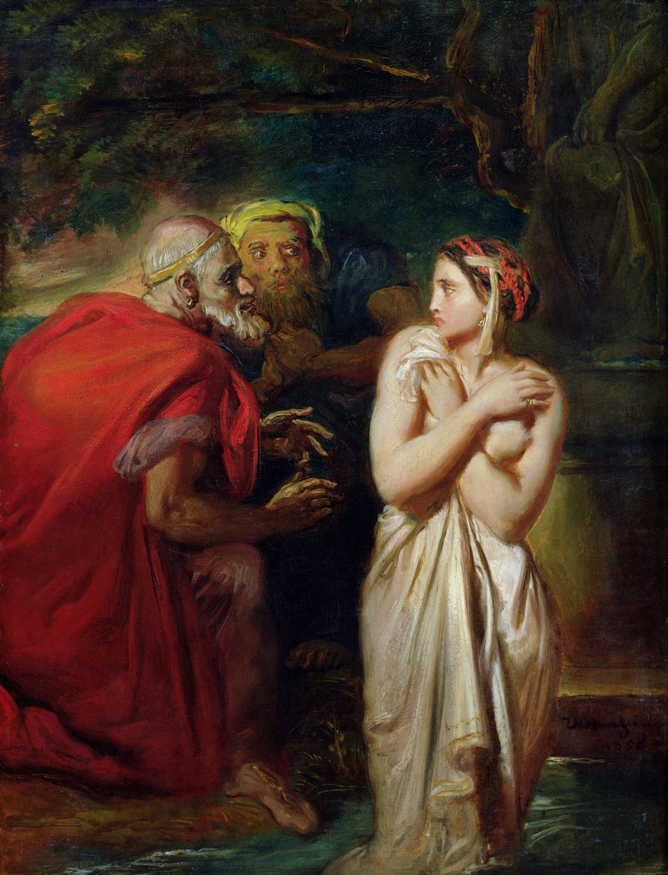 Susanna og de eldste, 1856 av Théodore Chassériau