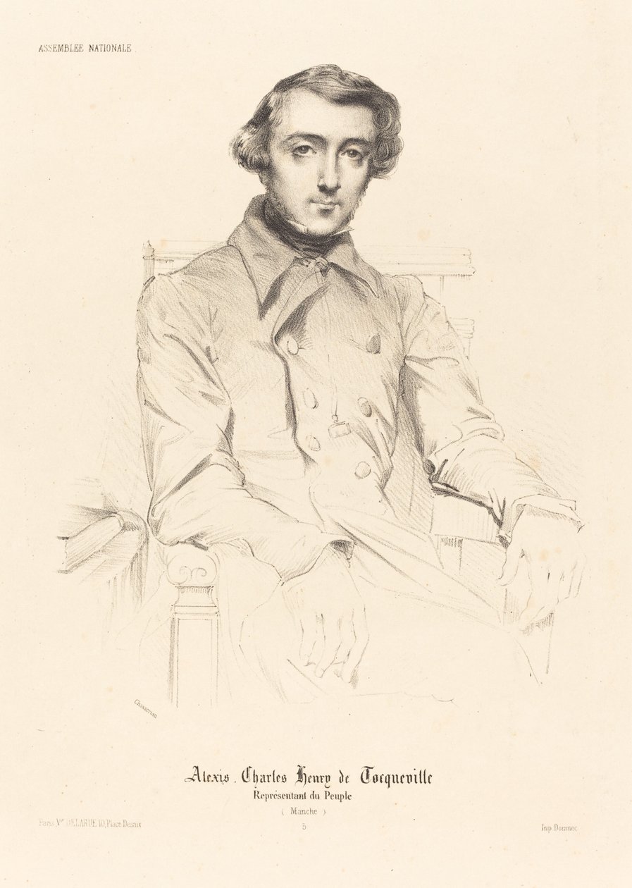 Alexis Charles Henry de Tocqueville av Théodore Chassériau