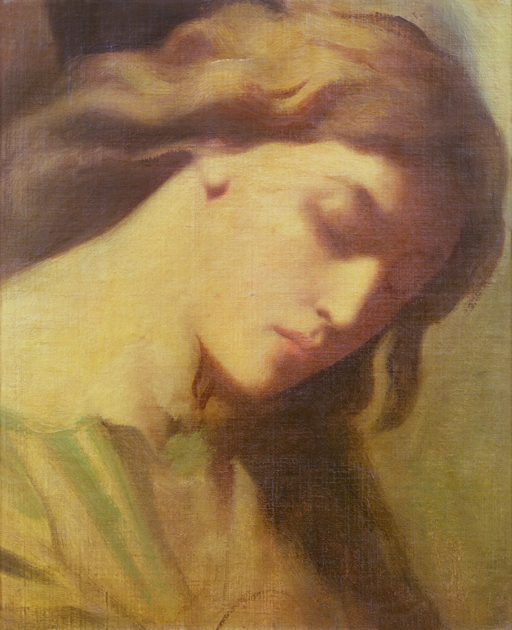 En engel, studie for Oljeberget, 1840 av Théodore Chassériau