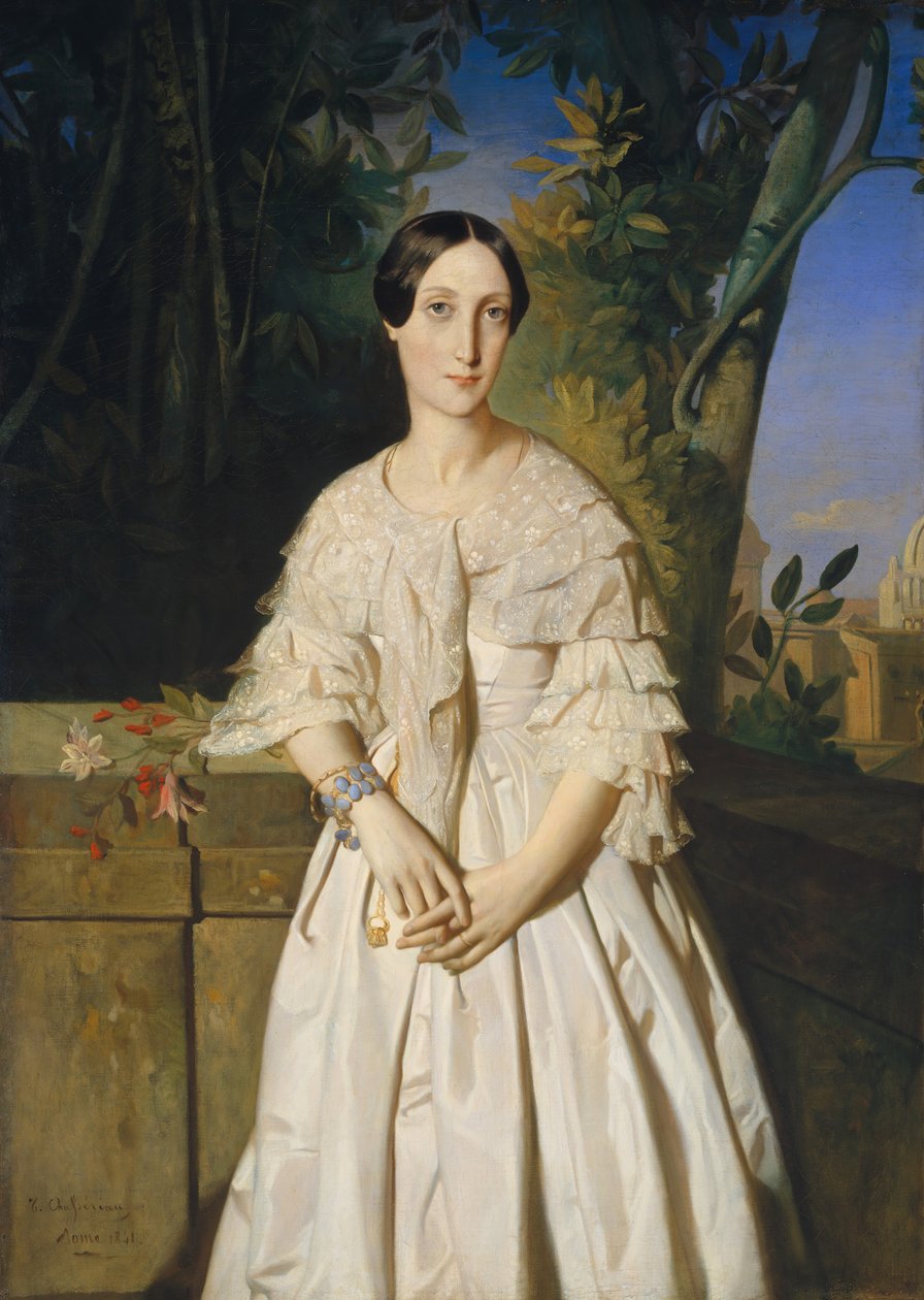 Grevinne av La Tour-Maubourg Marie-Louise-Charlotte-Gabrielle Thomas de Pange..., 1841. av Théodore Chassériau