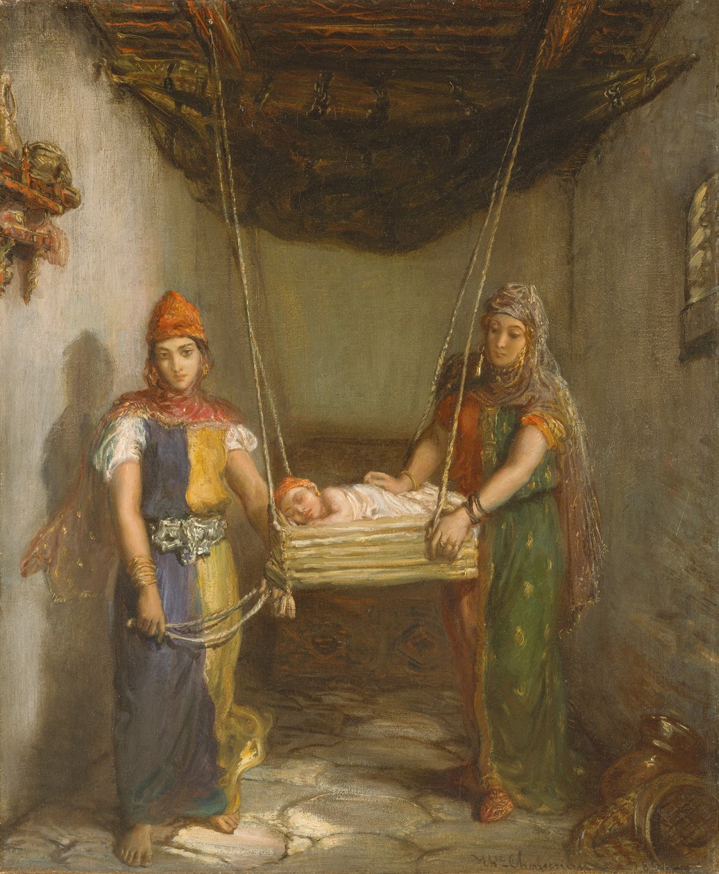 Scene i det jødiske kvarteret i Konstantin, 1851. av Théodore Chassériau