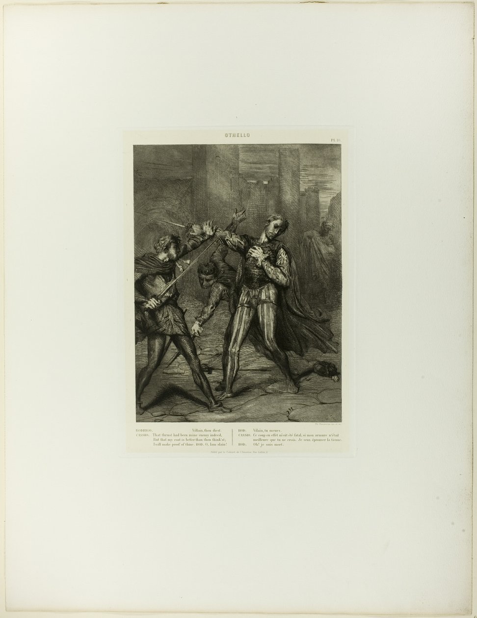 Skurk, Thou Diest, tallerken ti fra Othello av Théodore Chassériau