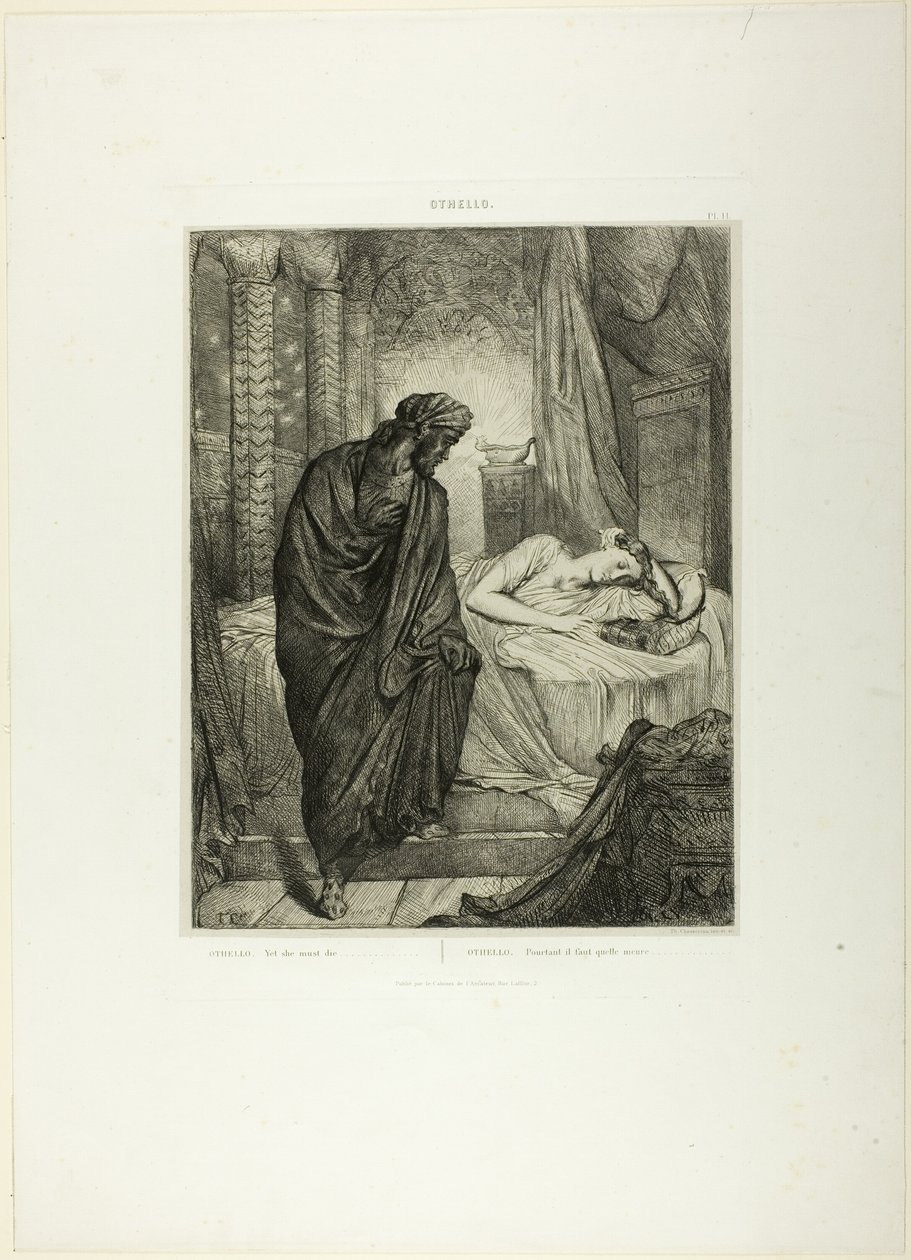 Yet She Must Die, plate elleve fra Othello av Théodore Chassériau